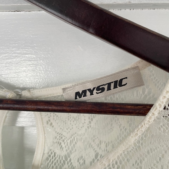 3/25 Mystic Teal/Cream Spring Dress - Picture 3 of 8